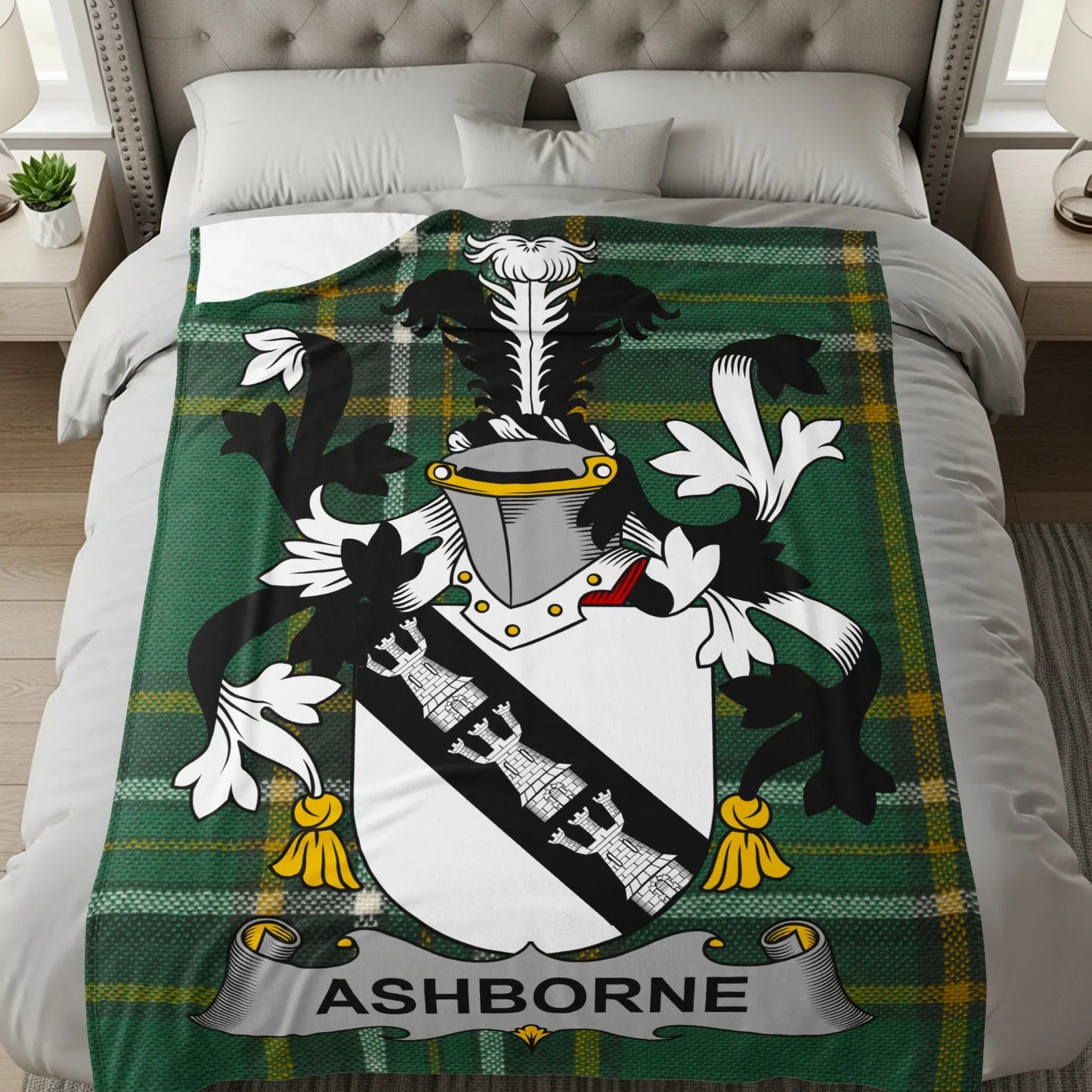 Ashborne Family Crest Bed Blanket Unique Product