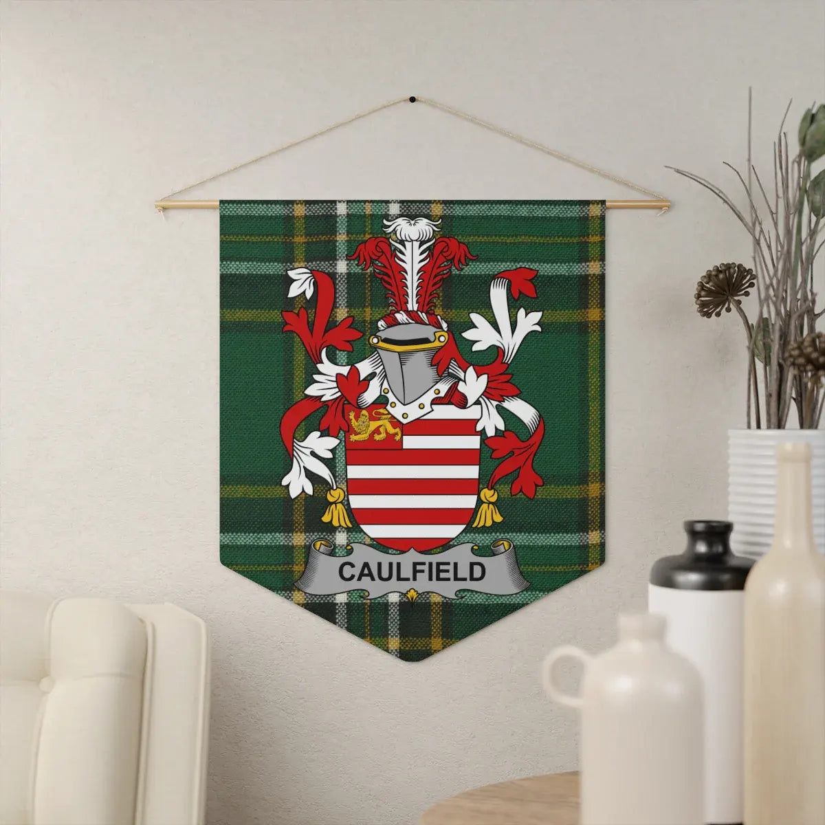 Caulfield Family Crest Wall Hanging Tapestry product type