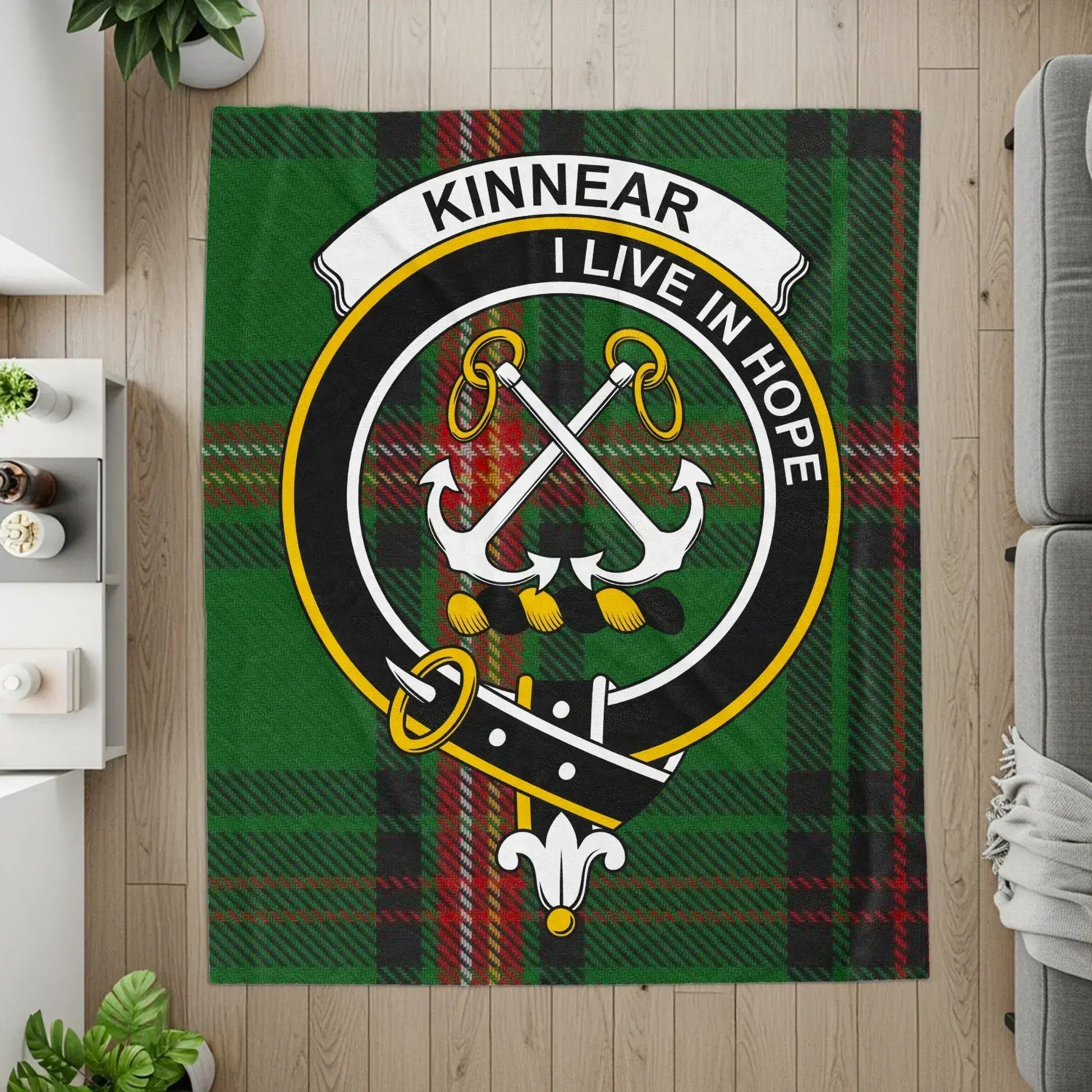 Kinnear I Live In Hope Tartan Blanket product