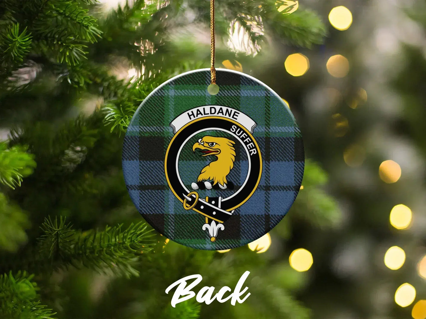 Haldane Suffer Clan Crest Plaid Christmas Ornament product type