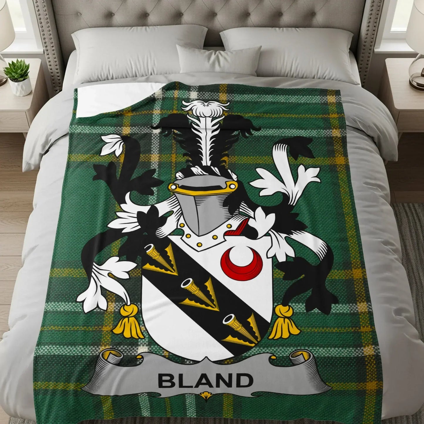 Family Crest and Tartan Design Bedding Blanket product