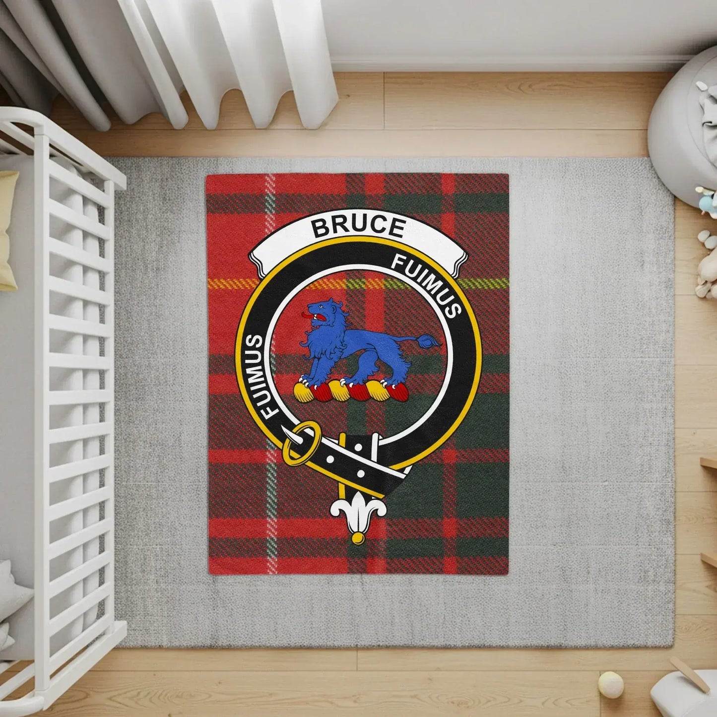 Bruce Fuimus Tartan Lion Emblem Area Rug product
