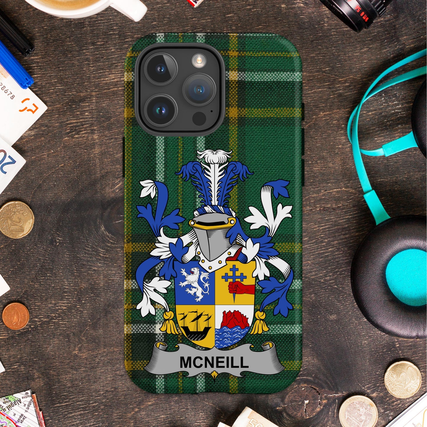 McNeill Irish Surname Crest Cell Phone Cover - Celtic Ancestry Gifts