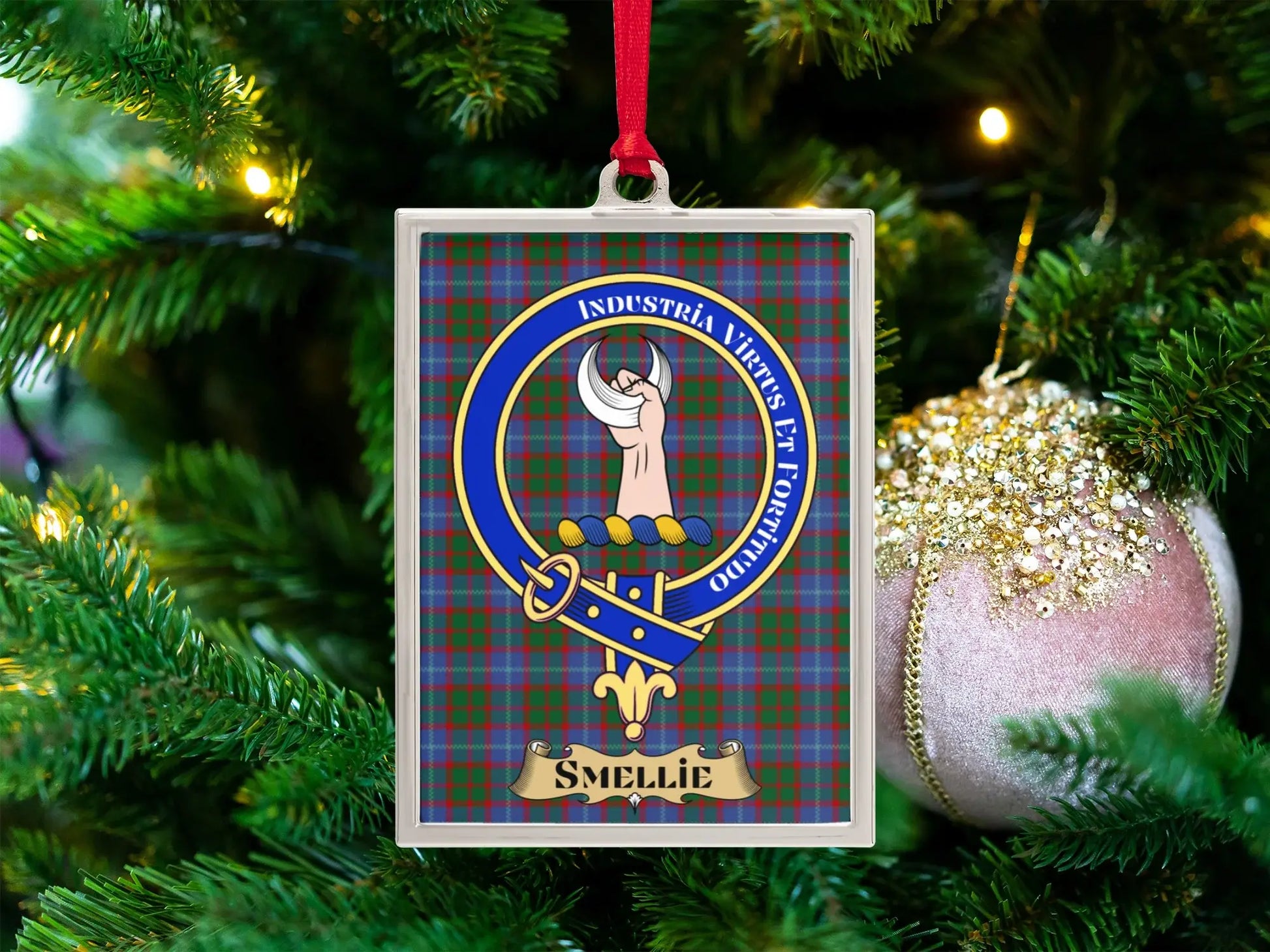 Scottish Clan Crest Tartan Ornament Christmas product