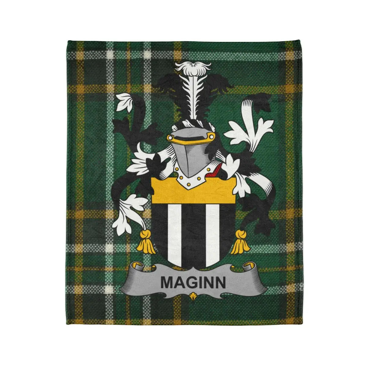 Family Tartan Plaid Blanket with Custom Crest product