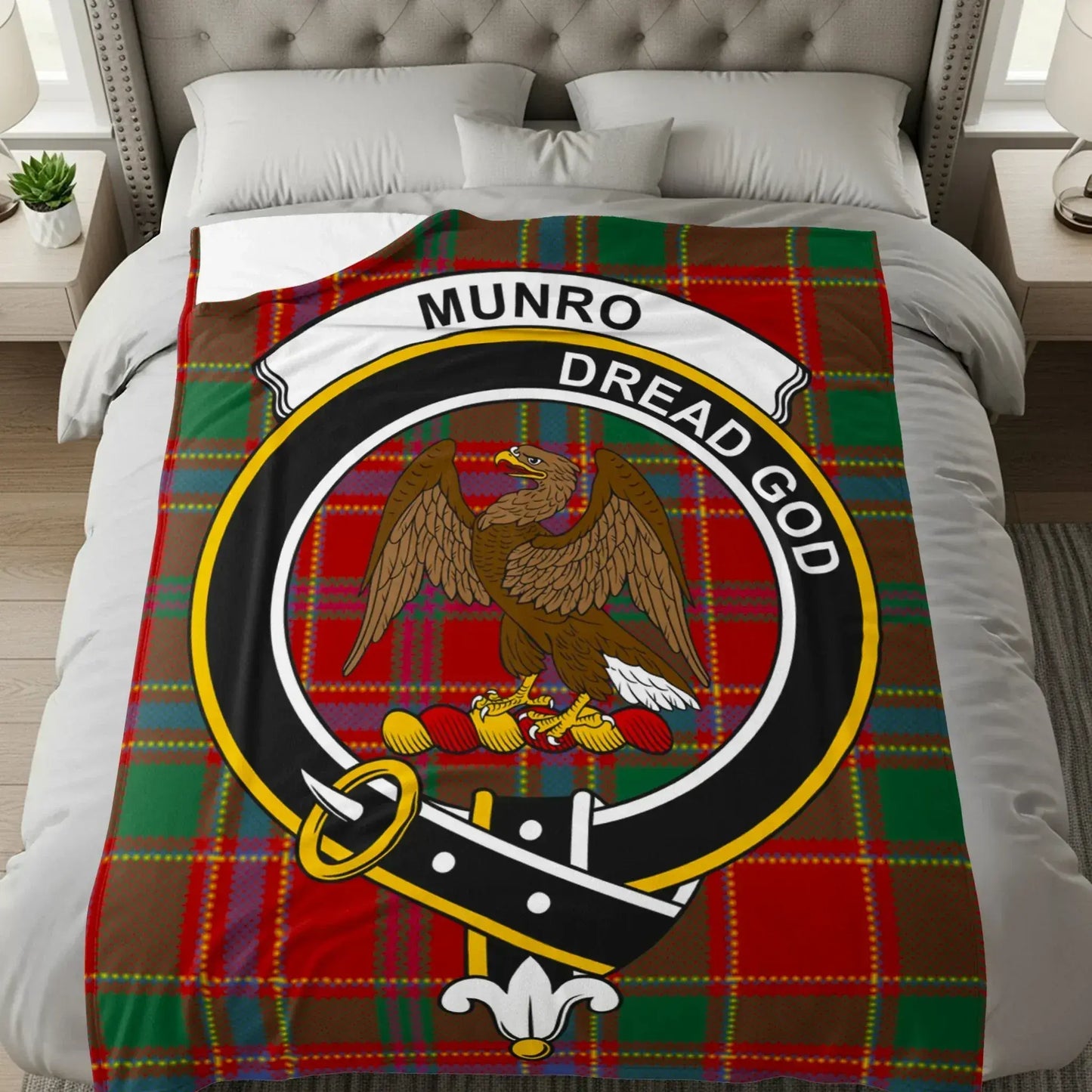 Munro Dread God Clan Crest Plaid Blanket product