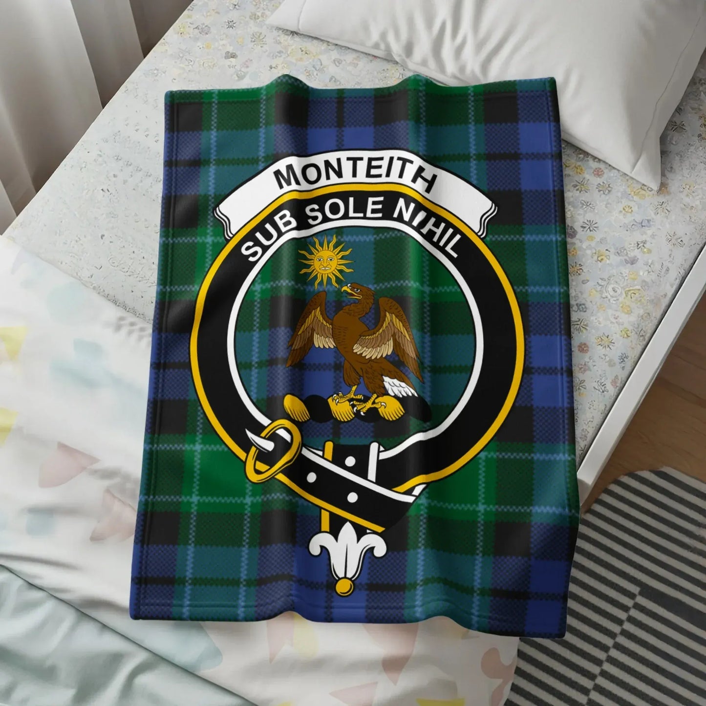 Monteith Sub Sole Nihil Plaid Eagle Emblem Blanket product