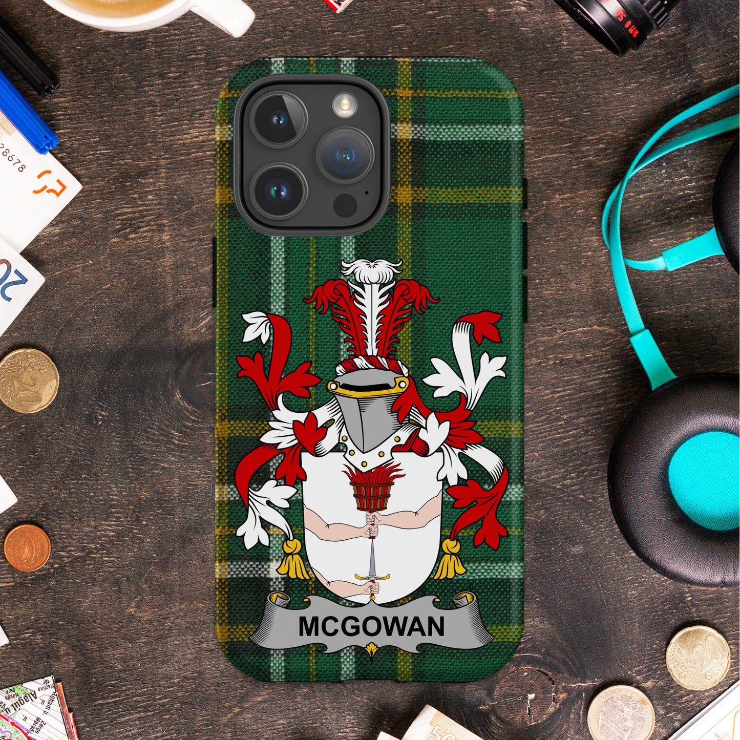 Mcgowan Tartan Coat of Arms Custom Phone Case product