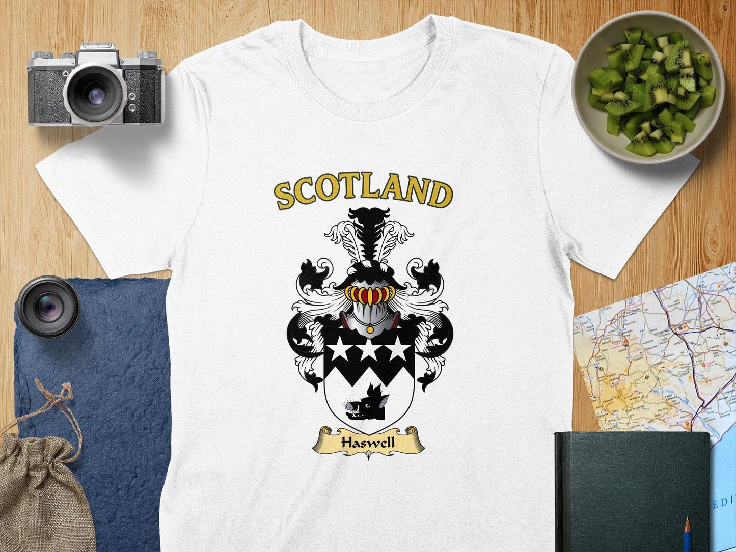 Scotland Haswell Crest Design White Tee Shirt product