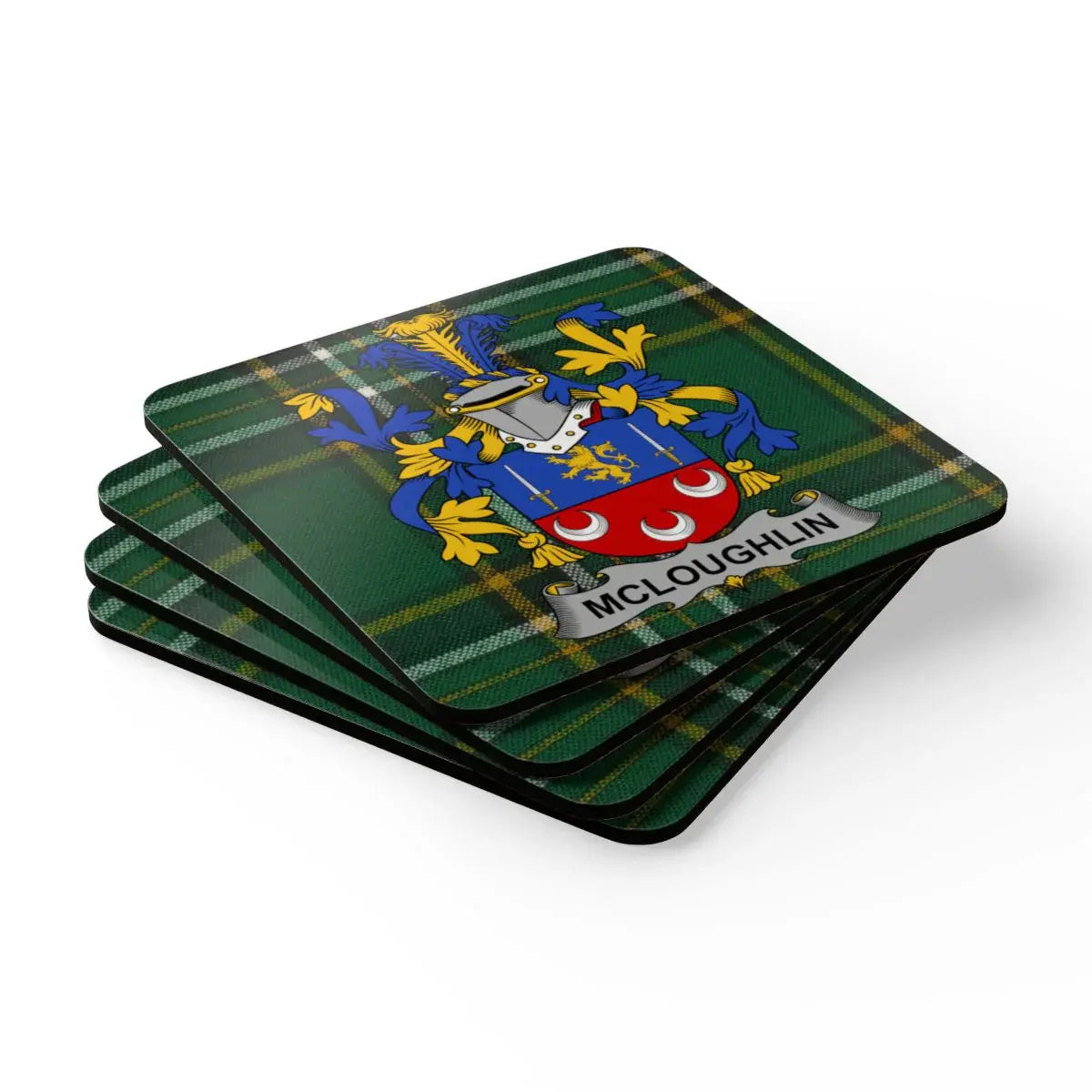 McLoughlin Tartan Crest Design Coaster Set product
