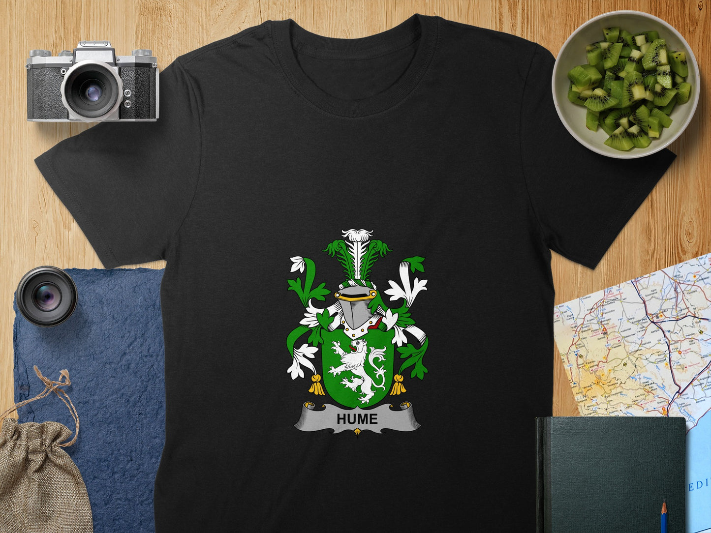 Hume Family Crest Coat of Arms Emblazoned T-Shirt