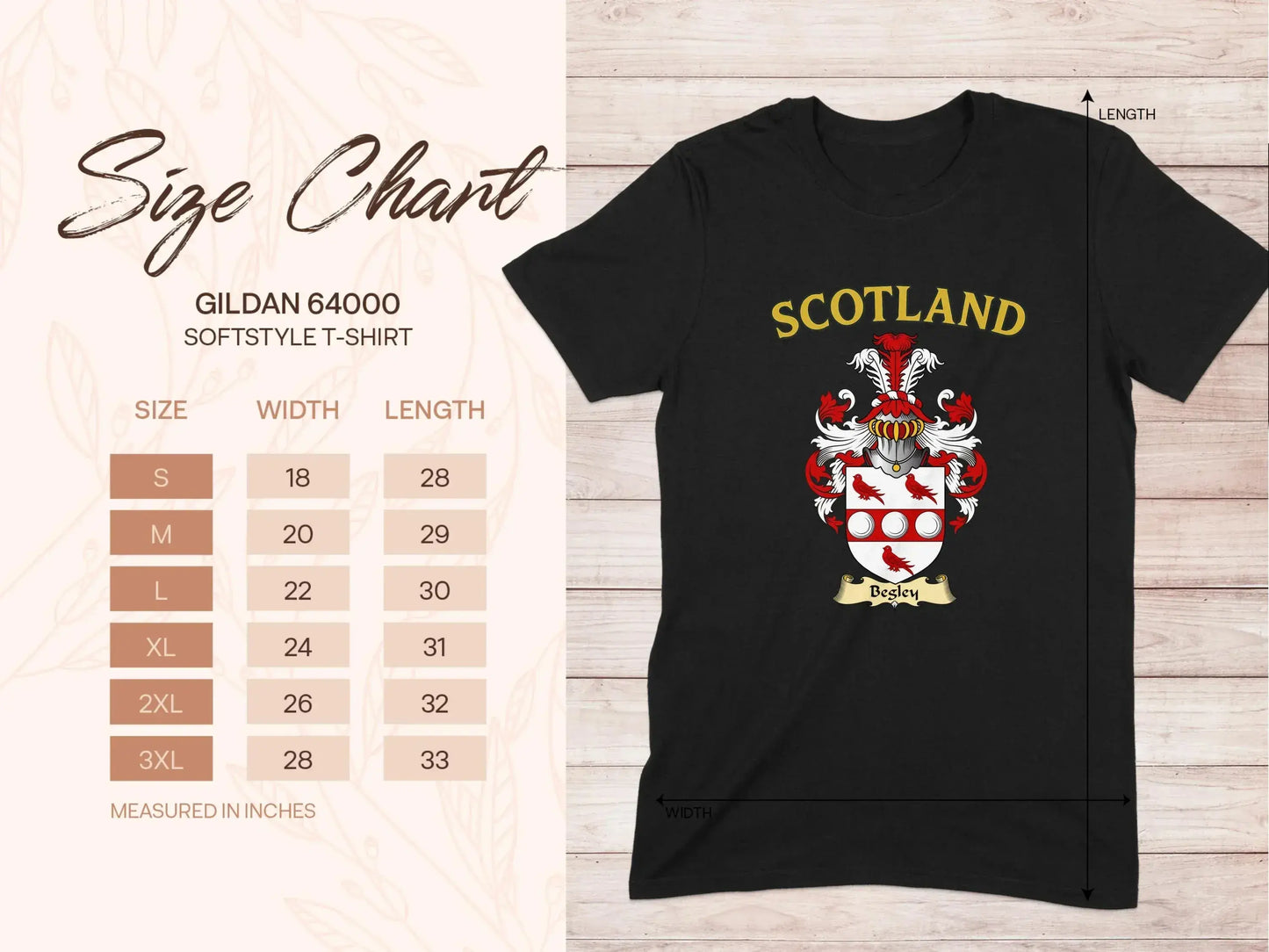 Scotland Family Crest Design on Black T-Shirt product