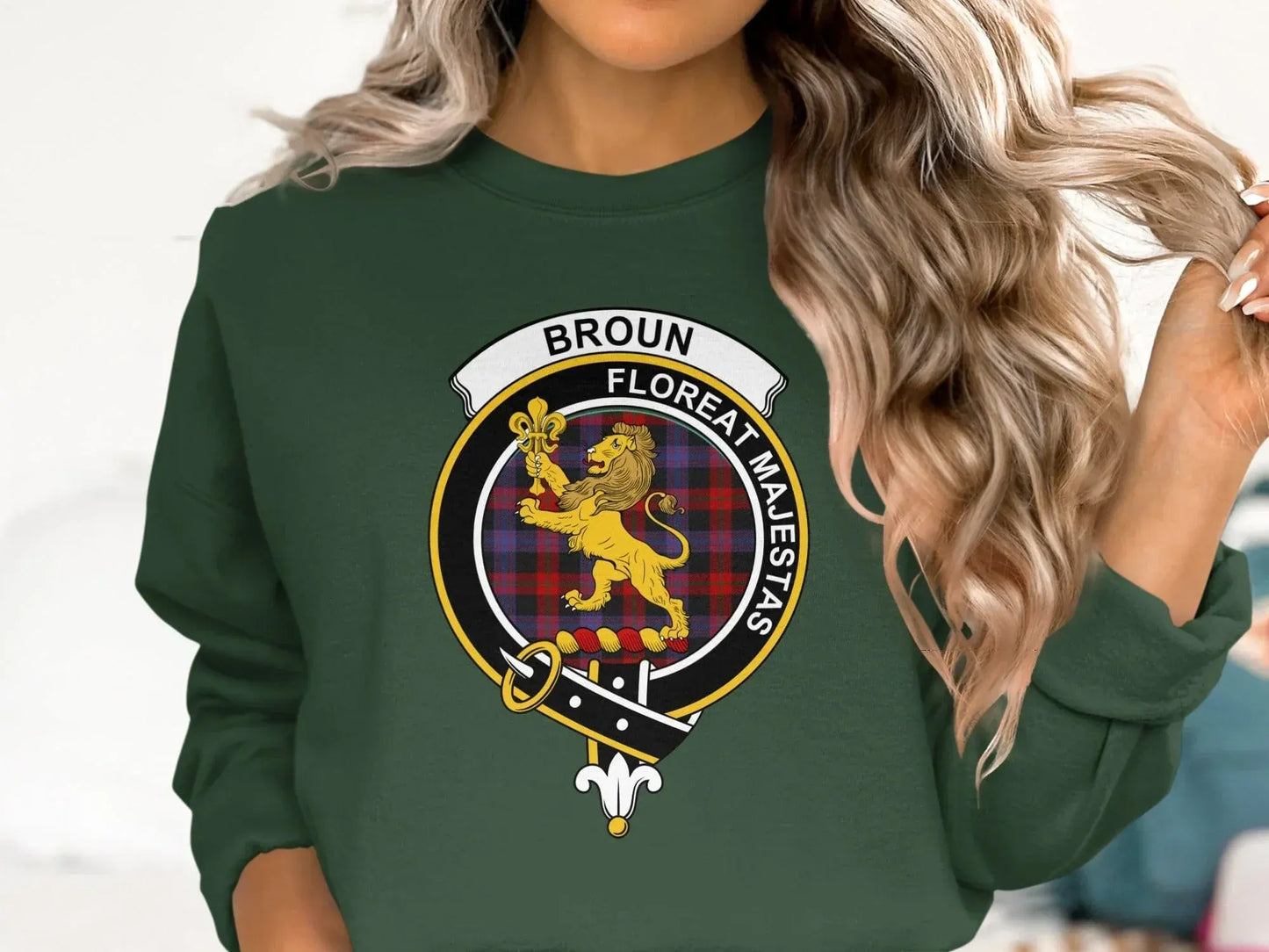 Scottish Clan Broun Lion Crest Printed Fashion product