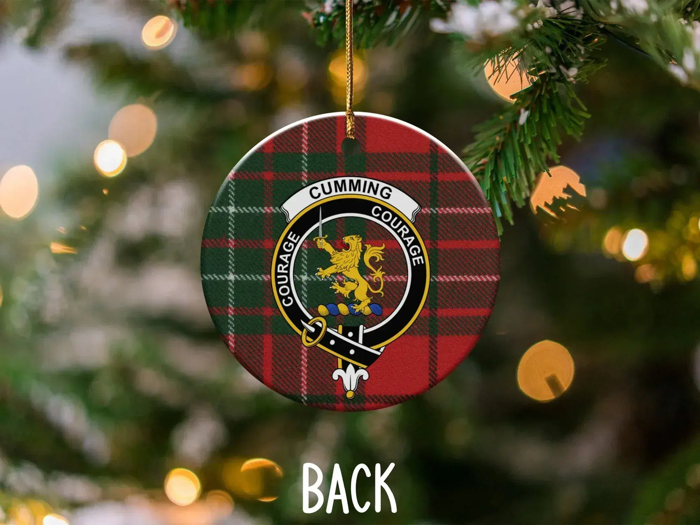 Courage Cumming Crest Plaid Ornament product type