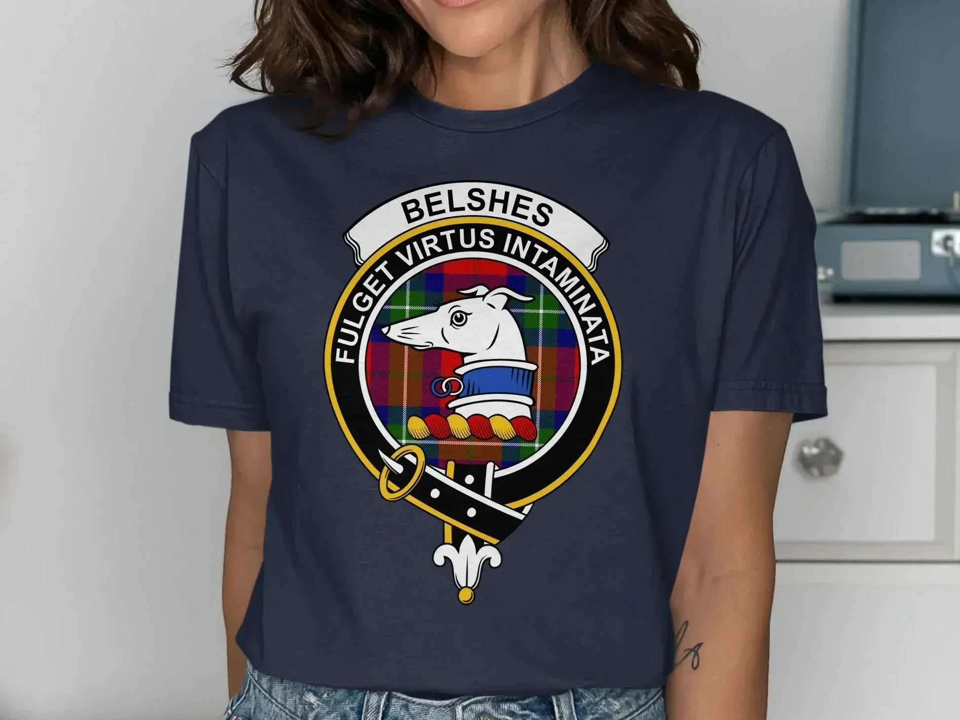 Belshes Fulget Virtus Intaminata Graphic Tee product