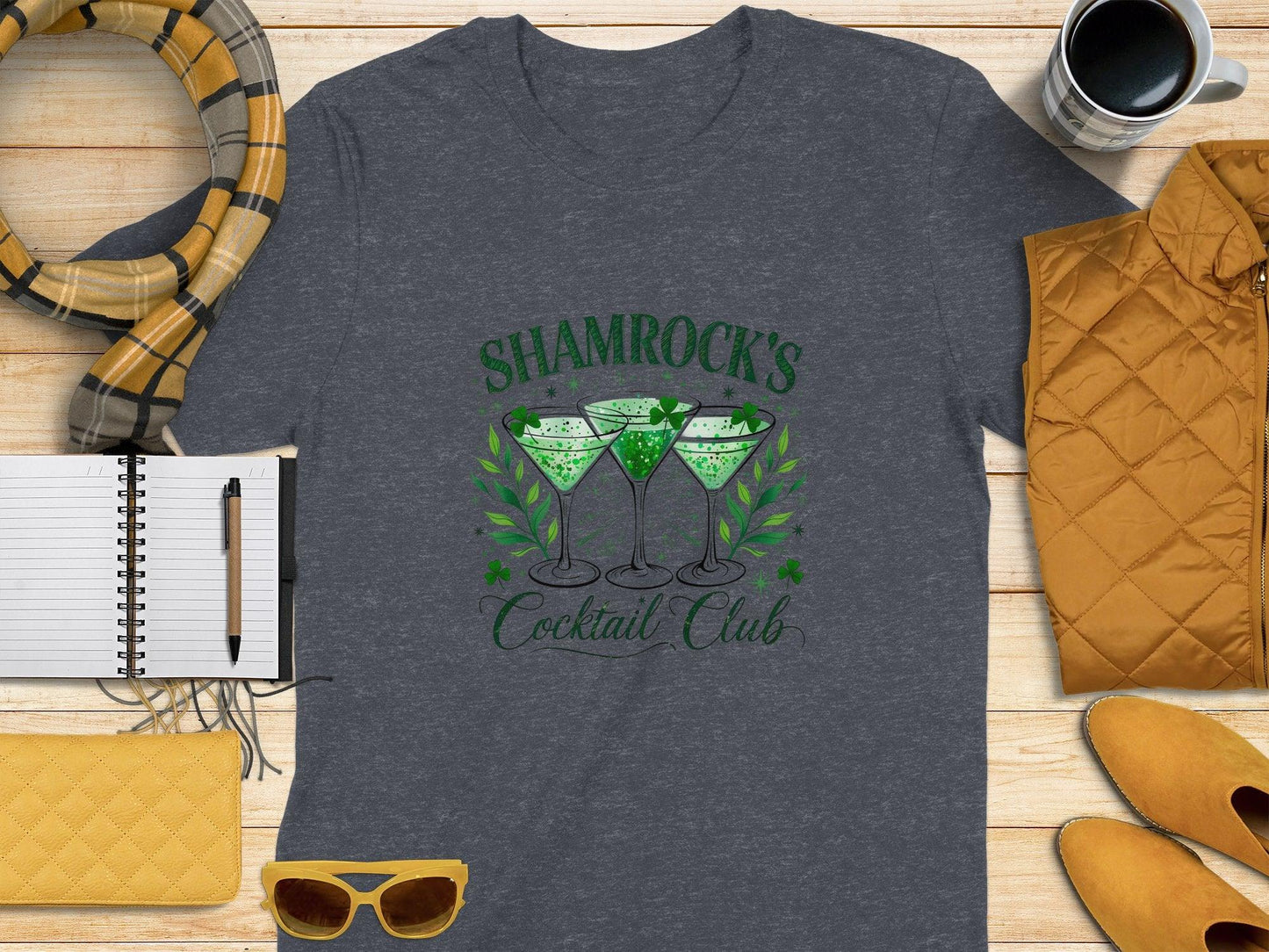 Shamrock's Cocktail Club Graphic Tee T-shirt - Celtic Ancestry Gifts