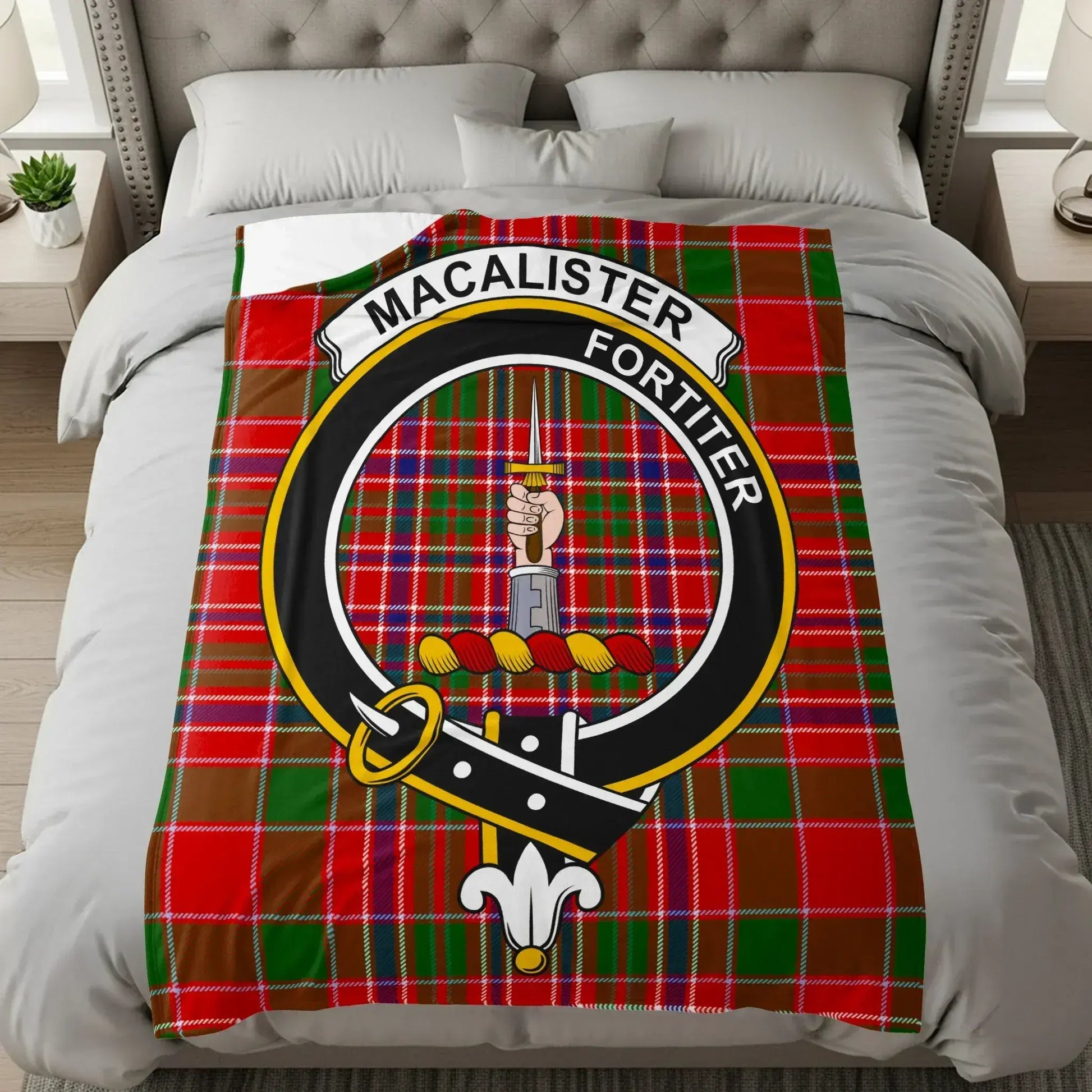 MacAlister Fortiter Emblem Tartan Blanket product
