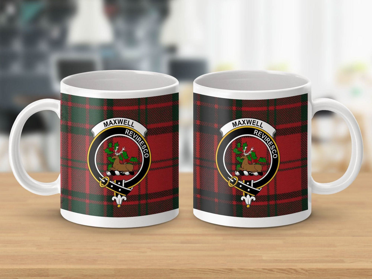 Maxwell Tartan Plaid Clan Crest Badge Mug product