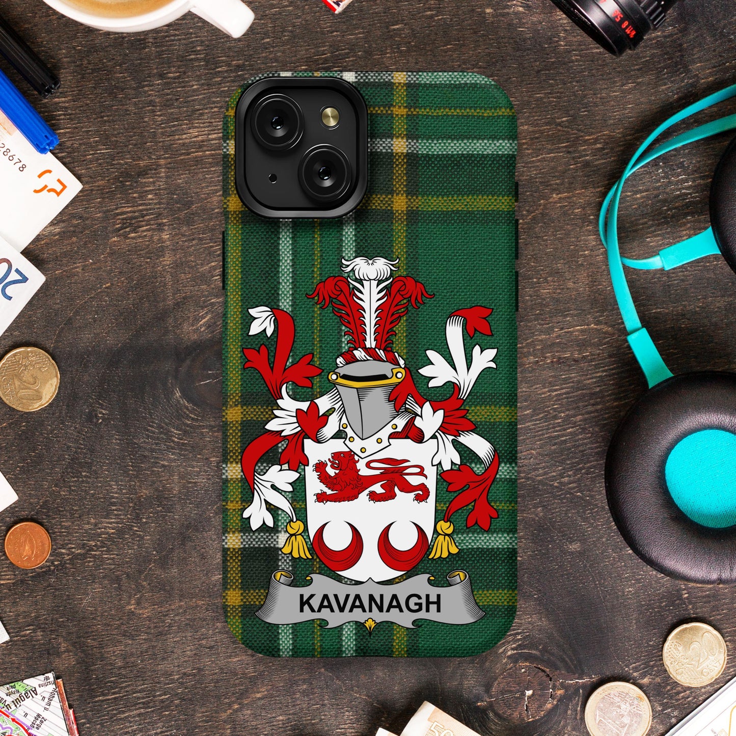 Kavanagh Family Heritage Coat of Arms Phone Case product