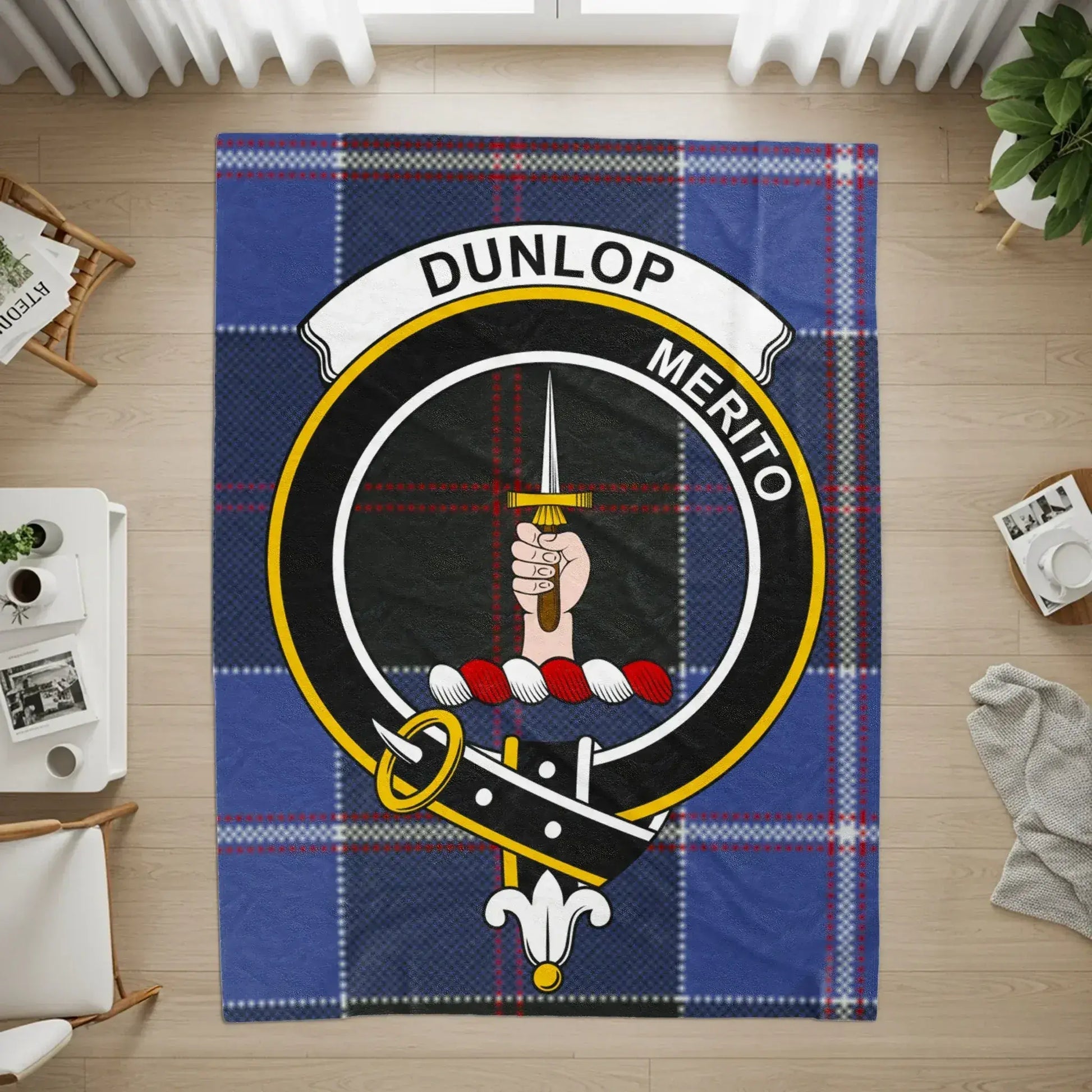 Dunlop Merito Tartan Crest Blanket Product