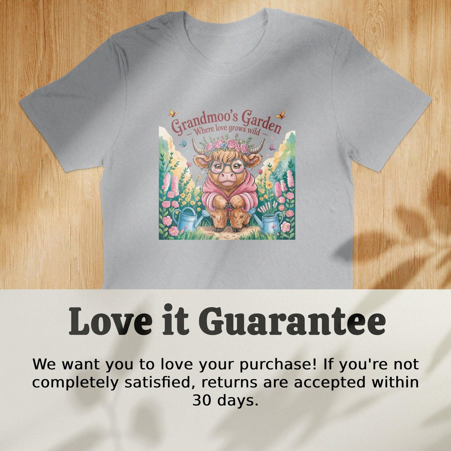 Grandmoo's Garden Cute Highland Cow Graphic Shirt product