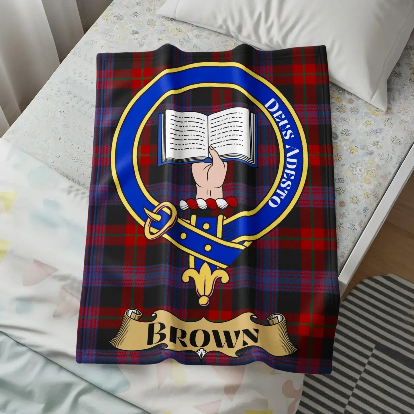 Scottish Clan Brown Tartan Plaid Bedding product