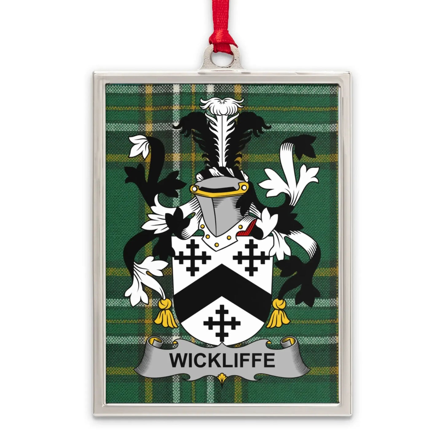 Wickliffe Family Crest Tartan Pattern Christmas Ornament