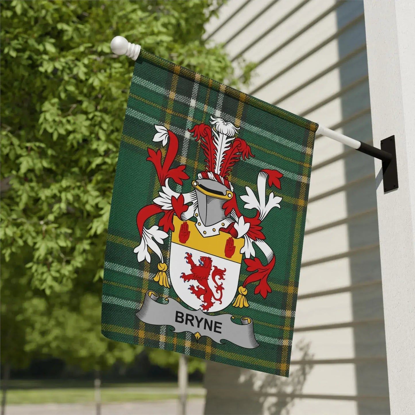 Family Crest Flag with Bryne Coat of Arms product