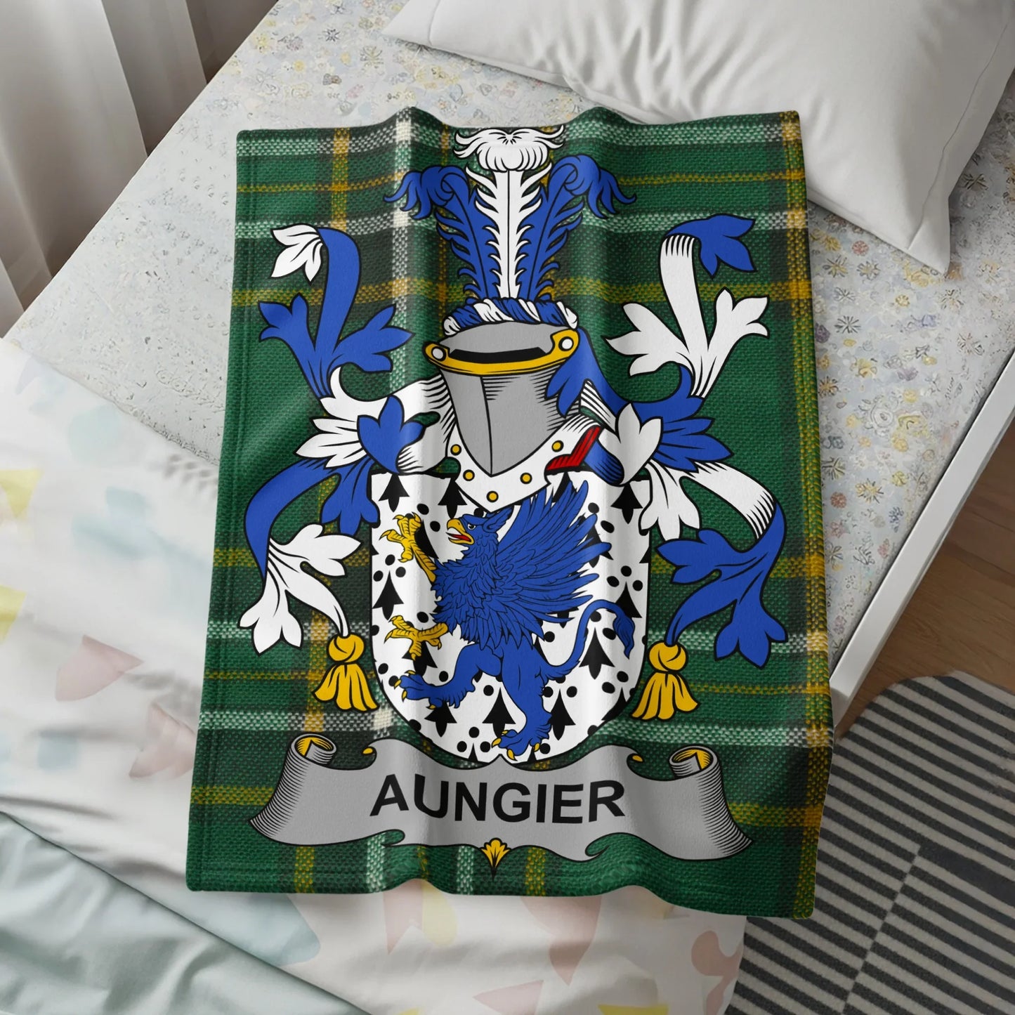 Aungier Family Crest Decorated Blanket product