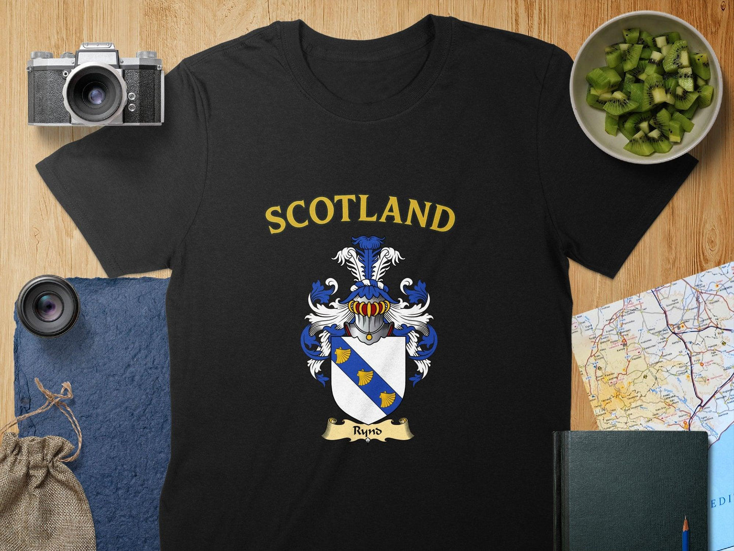 Scotland Crest Graphic on Black T-Shirt product type