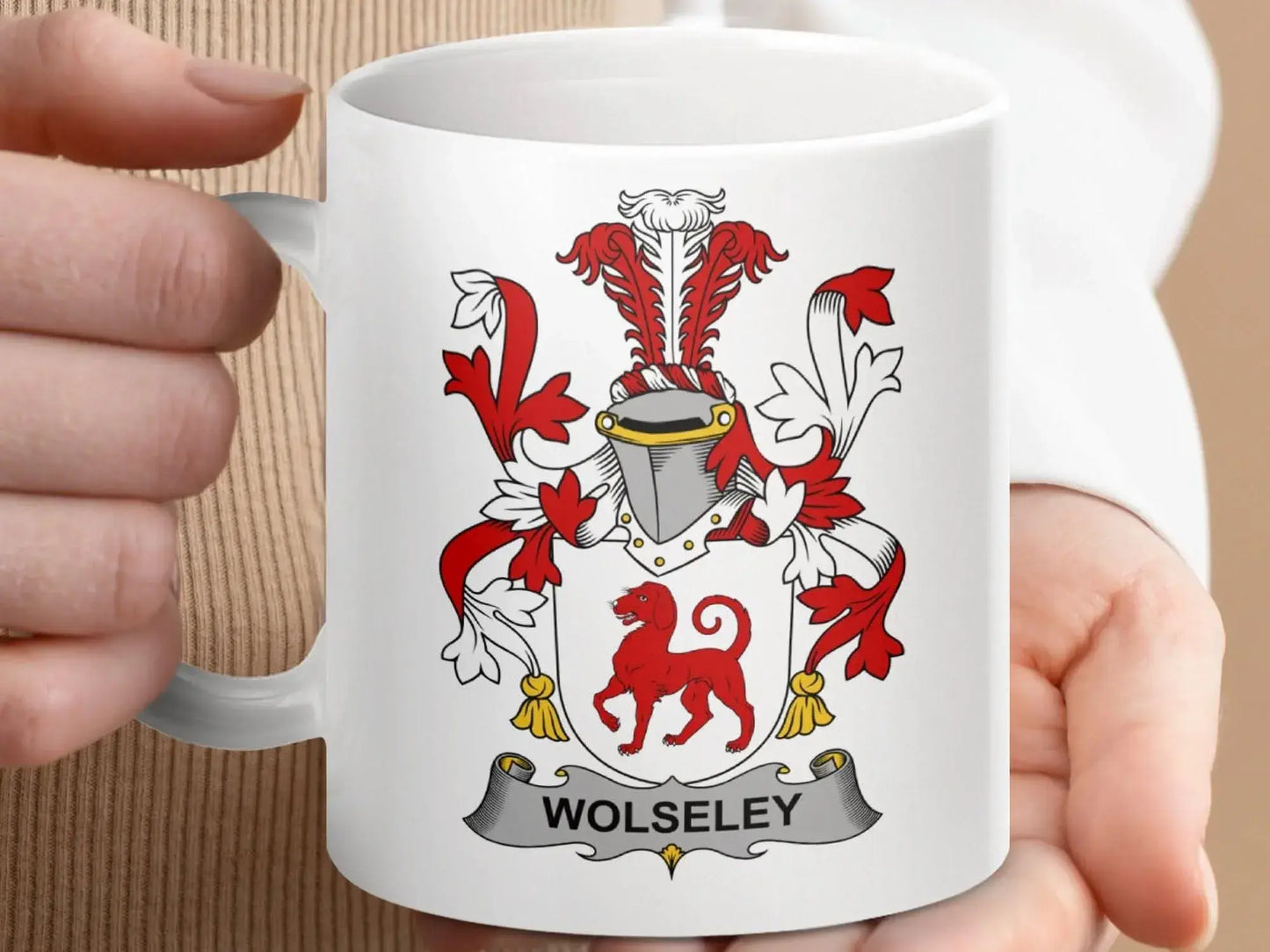 Wolseley Family Coat of Arms Mug - Celtic Ancestry Gifts