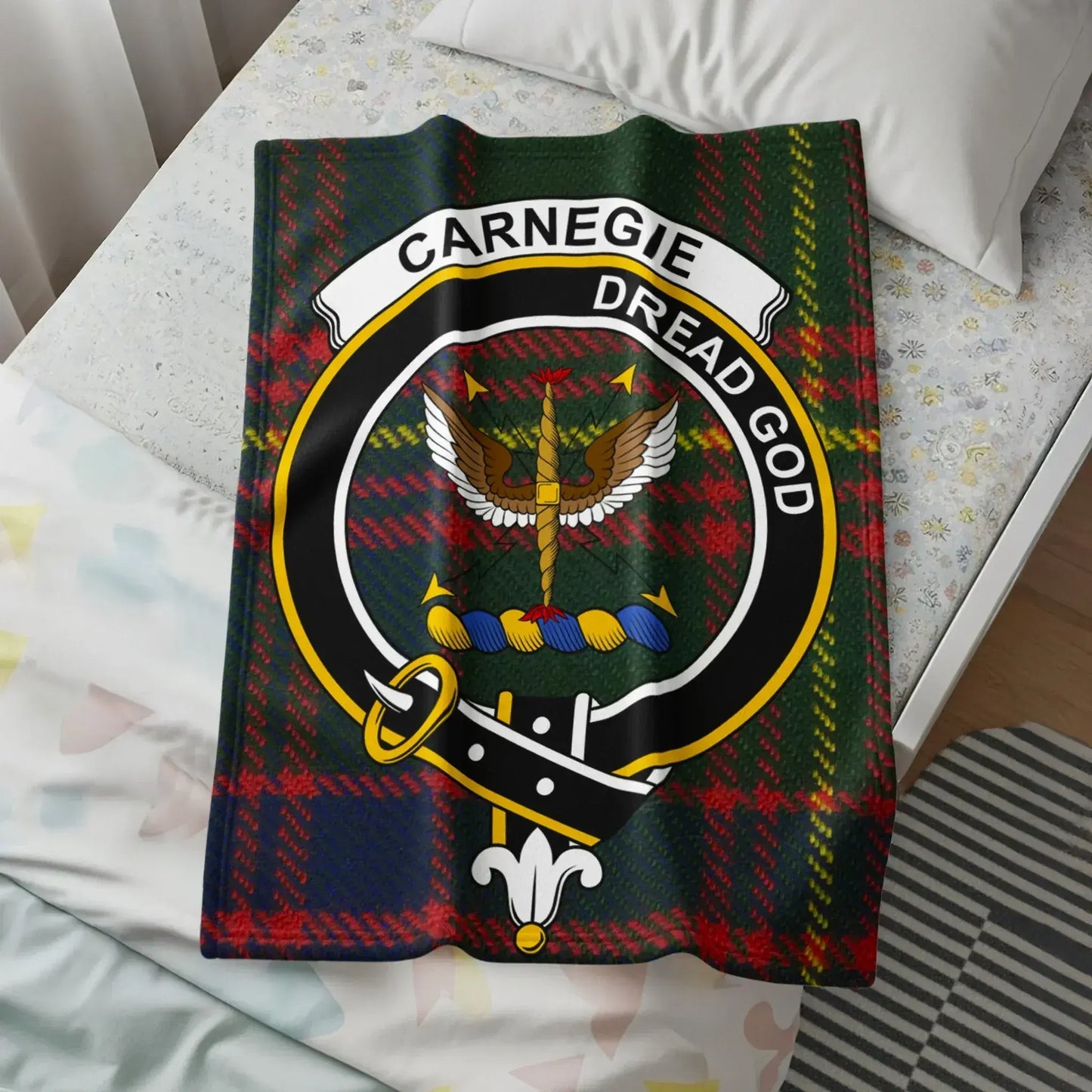 Carnegie Dread God Crest Tartan Blanket product