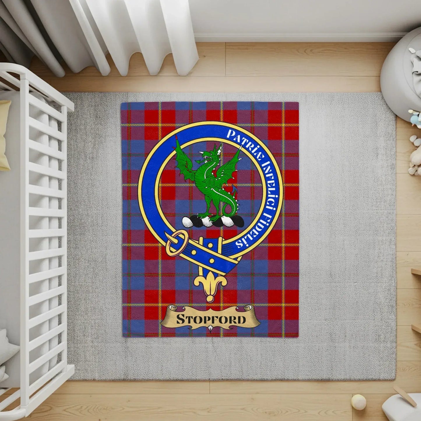 Scottish Clan Tartan Plaid Pattern Kids Room Rug product type