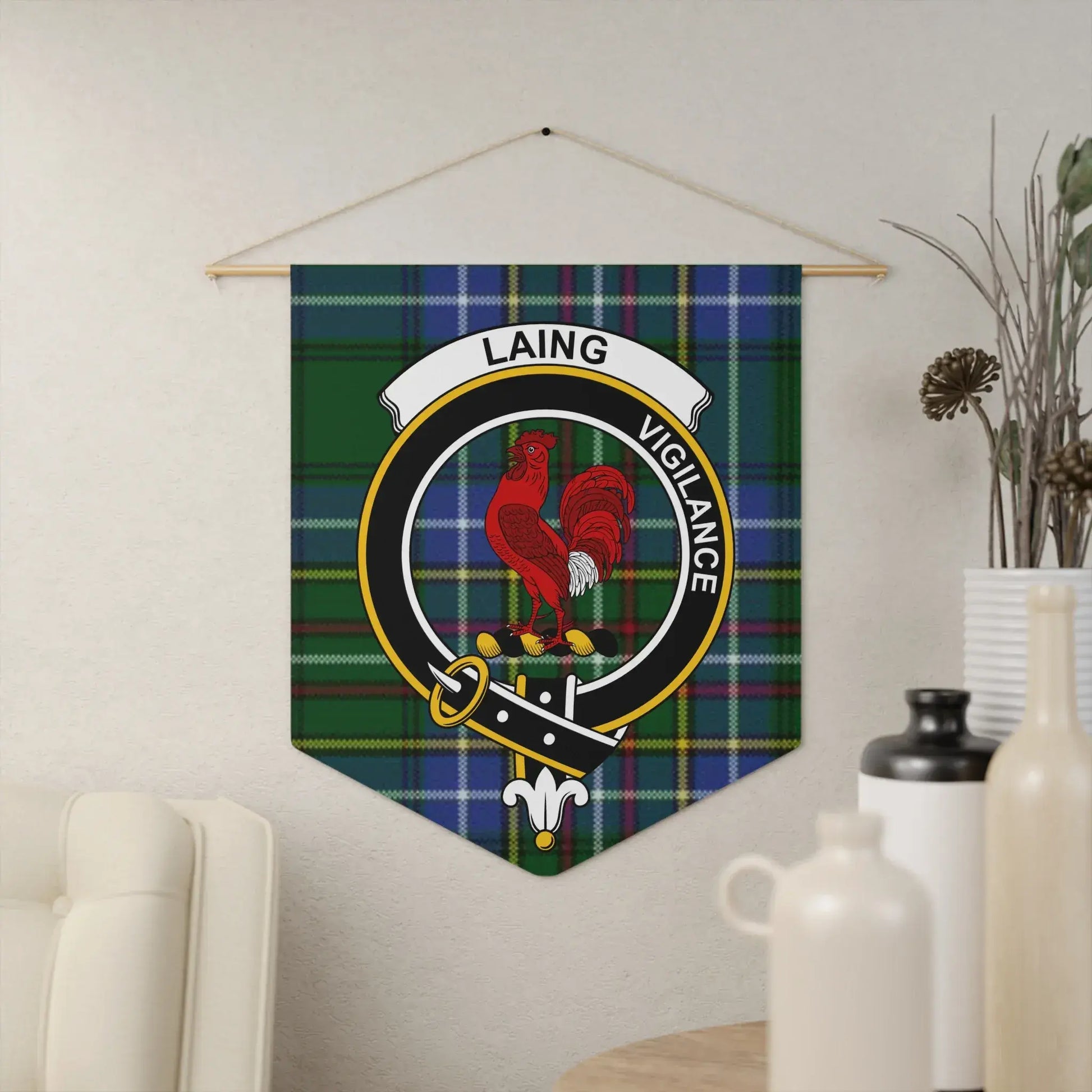 Laing Vigilance Family Crest Wall Hanging product