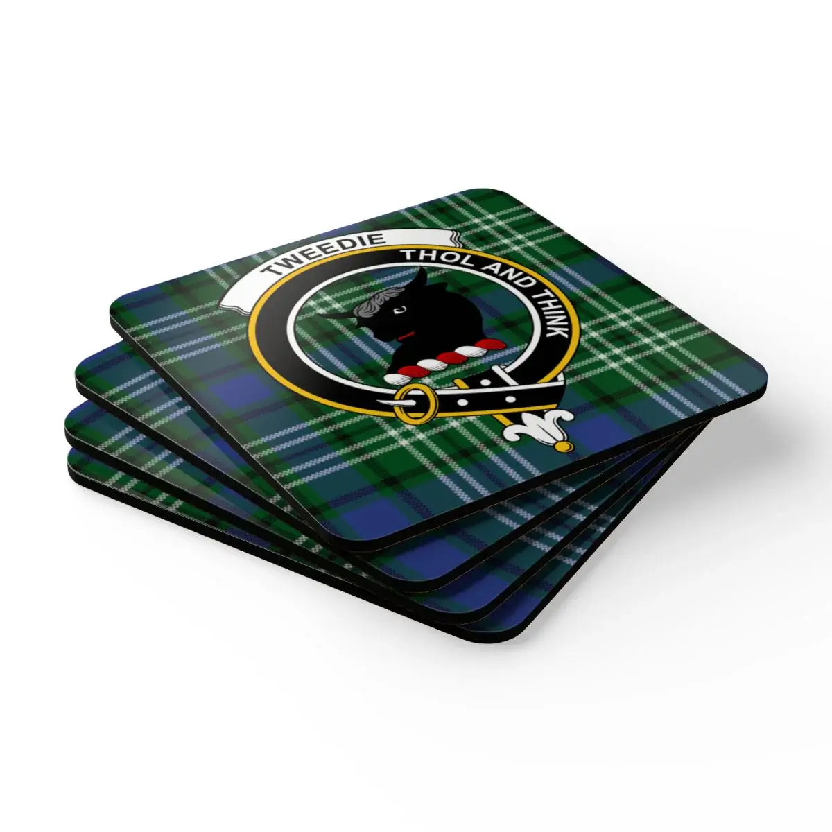 Tweedie Thol and Think Plaid Coaster Set product type