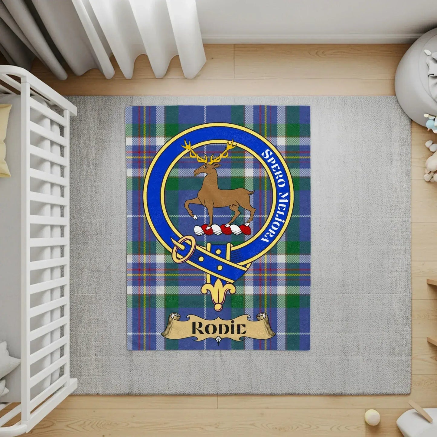 Scottish Highland Clan Emblem Plaid Rug product