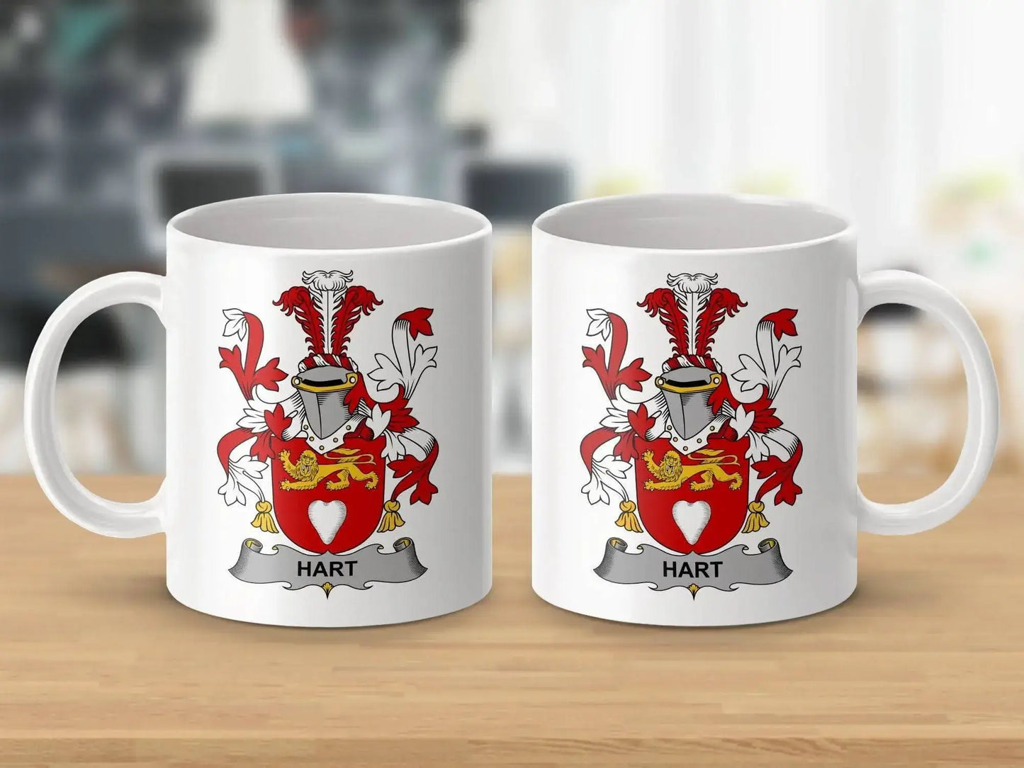 Hart Surname Irish Family Crest Mug - Celtic Ancestry Gifts