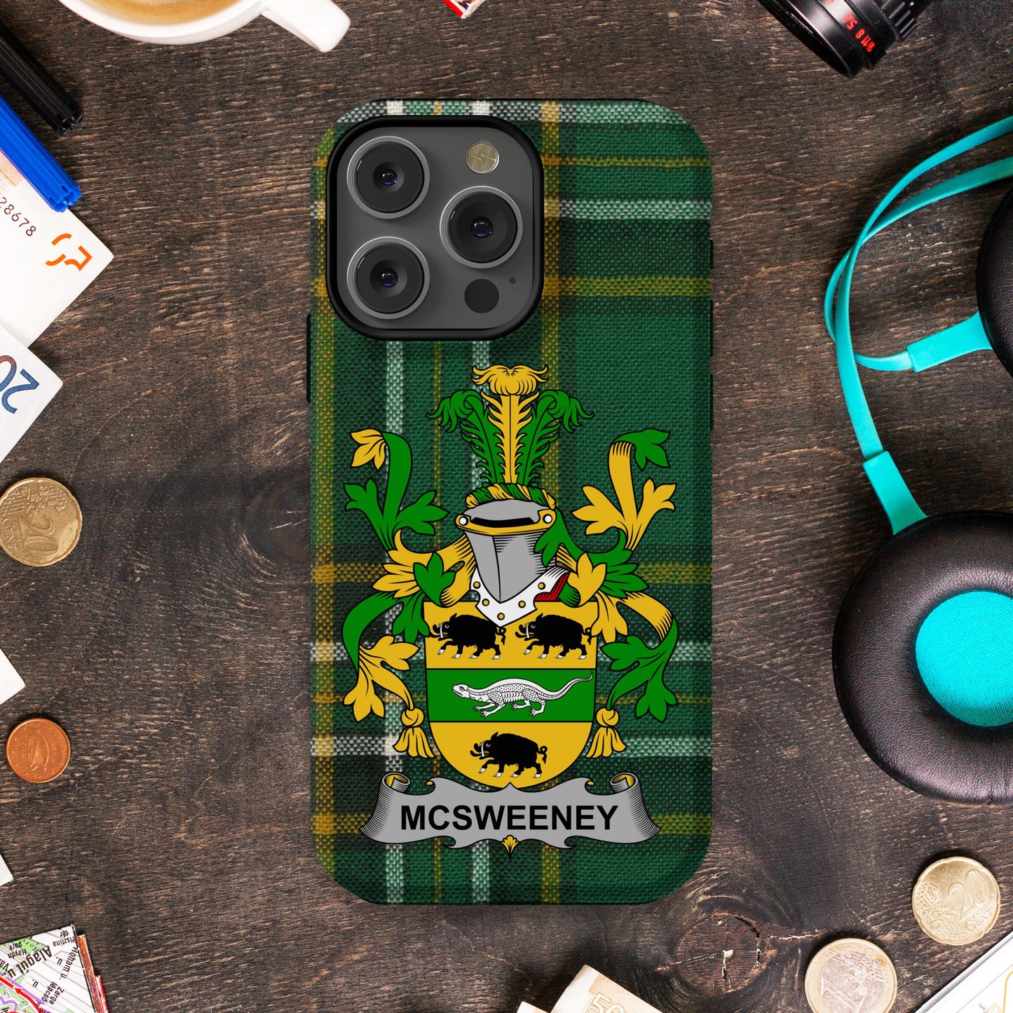 McSweeney Irish Family Crest Cell phone cover - Celtic Ancestry Gifts
