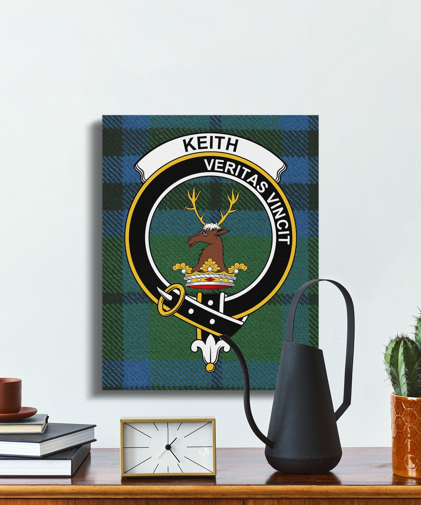 Keith Scottish Tartan Clan Crest Canvas - Celtic Ancestry Gifts