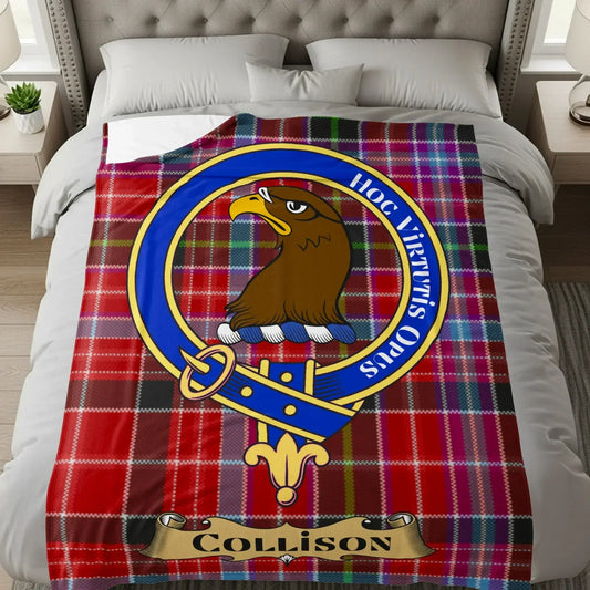 Personalized Collison Eagle Crest Tartan Blanket product