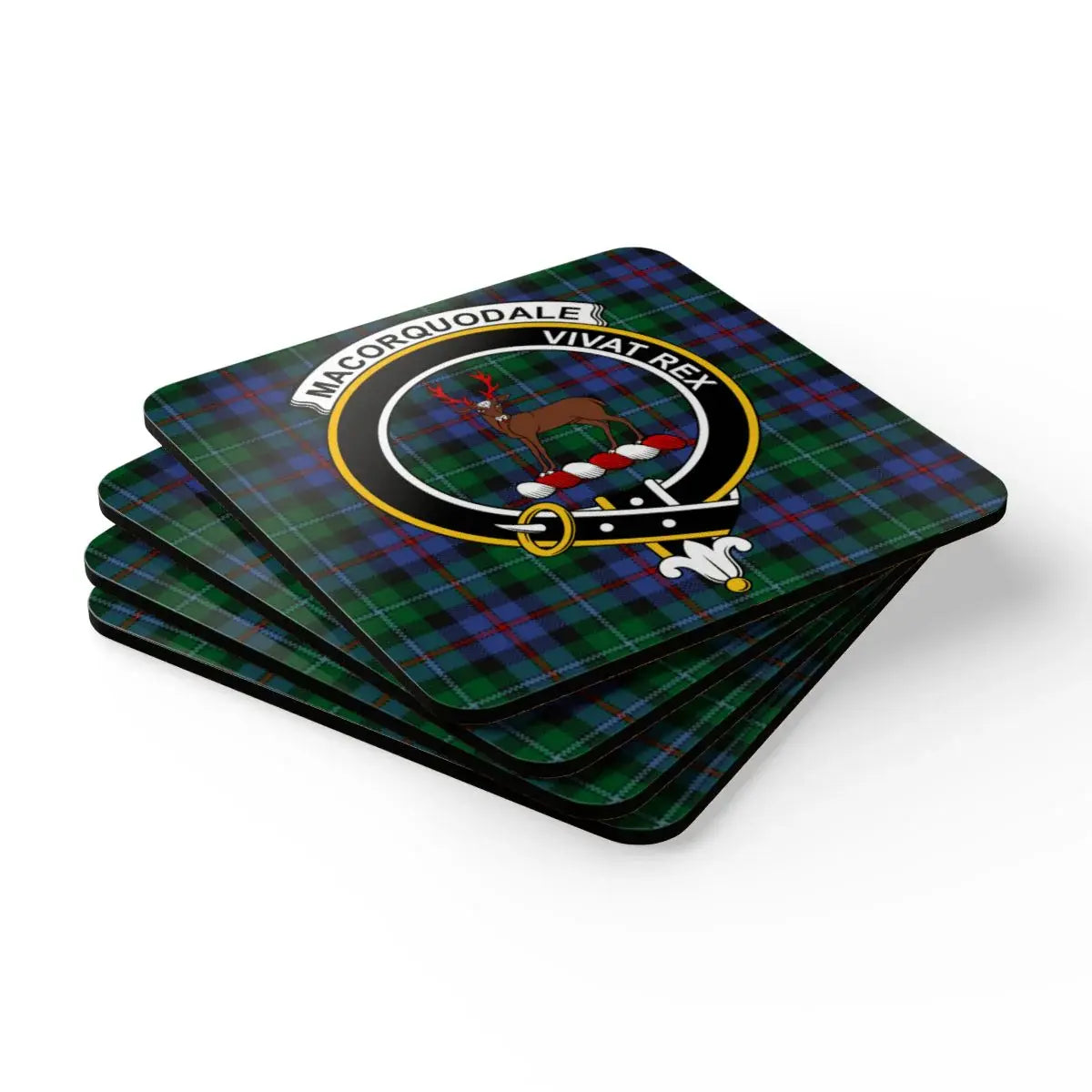 MacCorquodale Vivat Rex Plaid Coaster Set product type