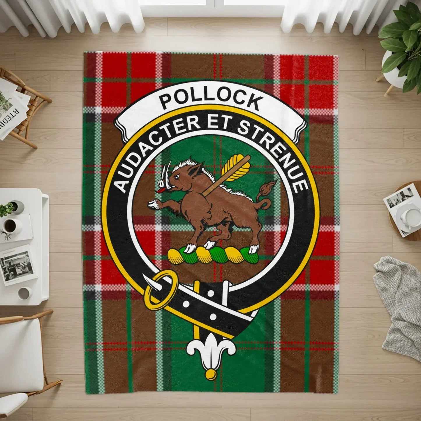 Pollock Audacter Et Strenue Tartan Blanket product