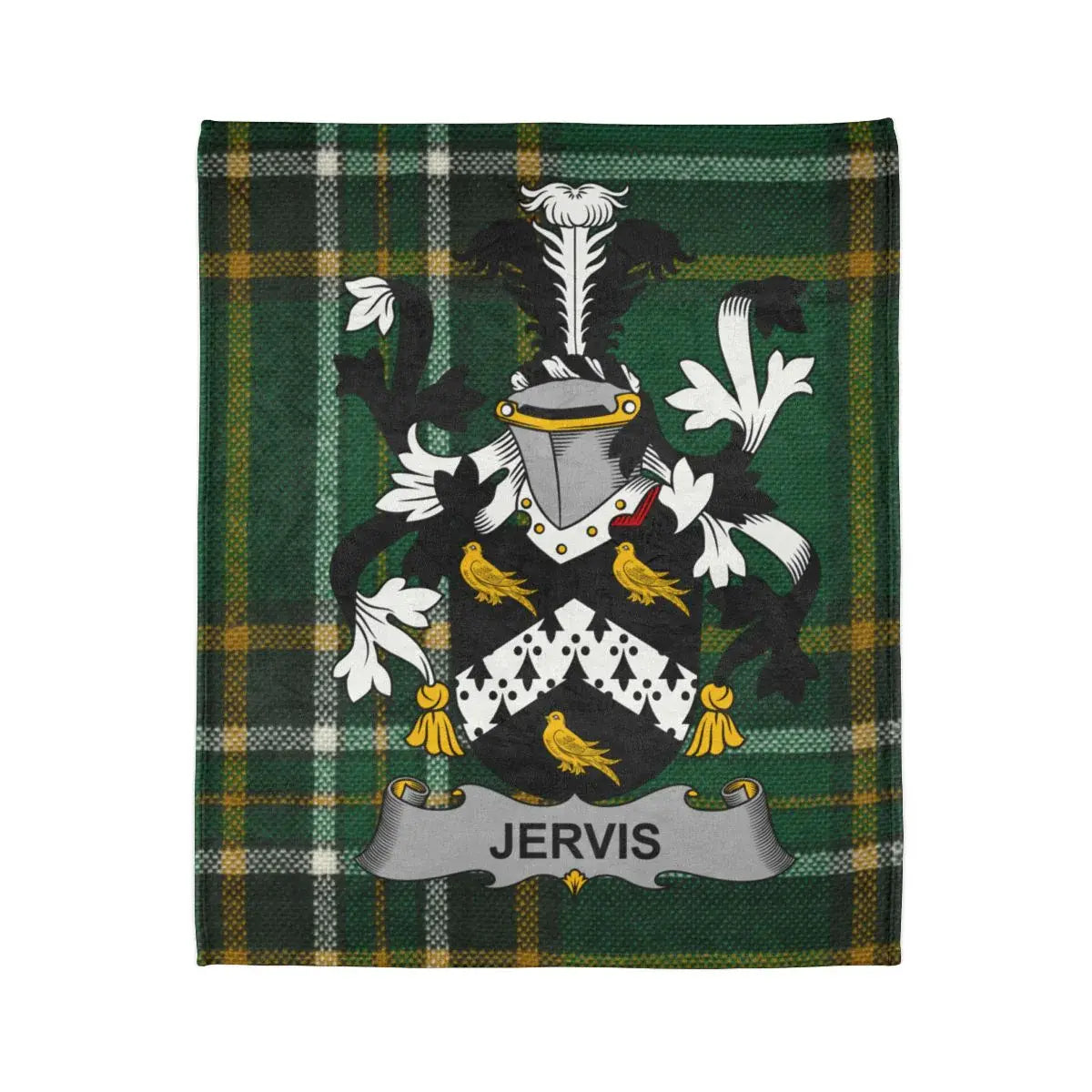 Jervis Family Crest Tartan Design Blanket product