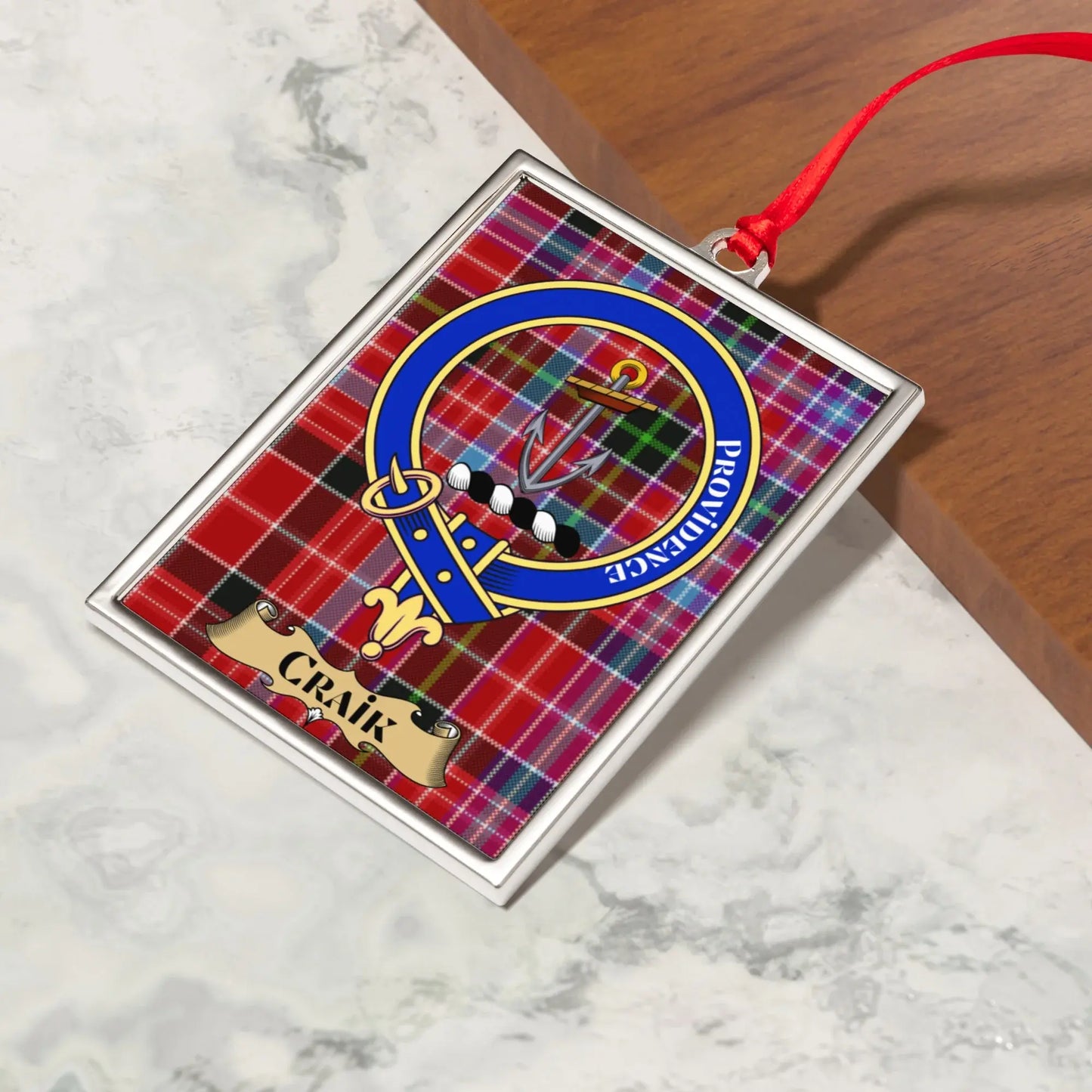 Family Crest Tartan Plaid Design Ornament product