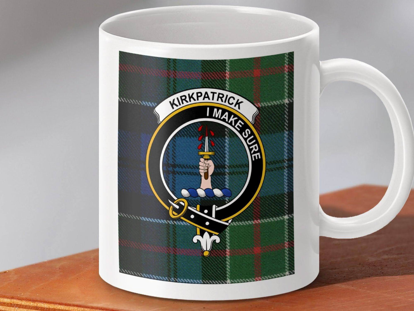 Kirkpatrick I Make Sure Green Plaid Design Mug product