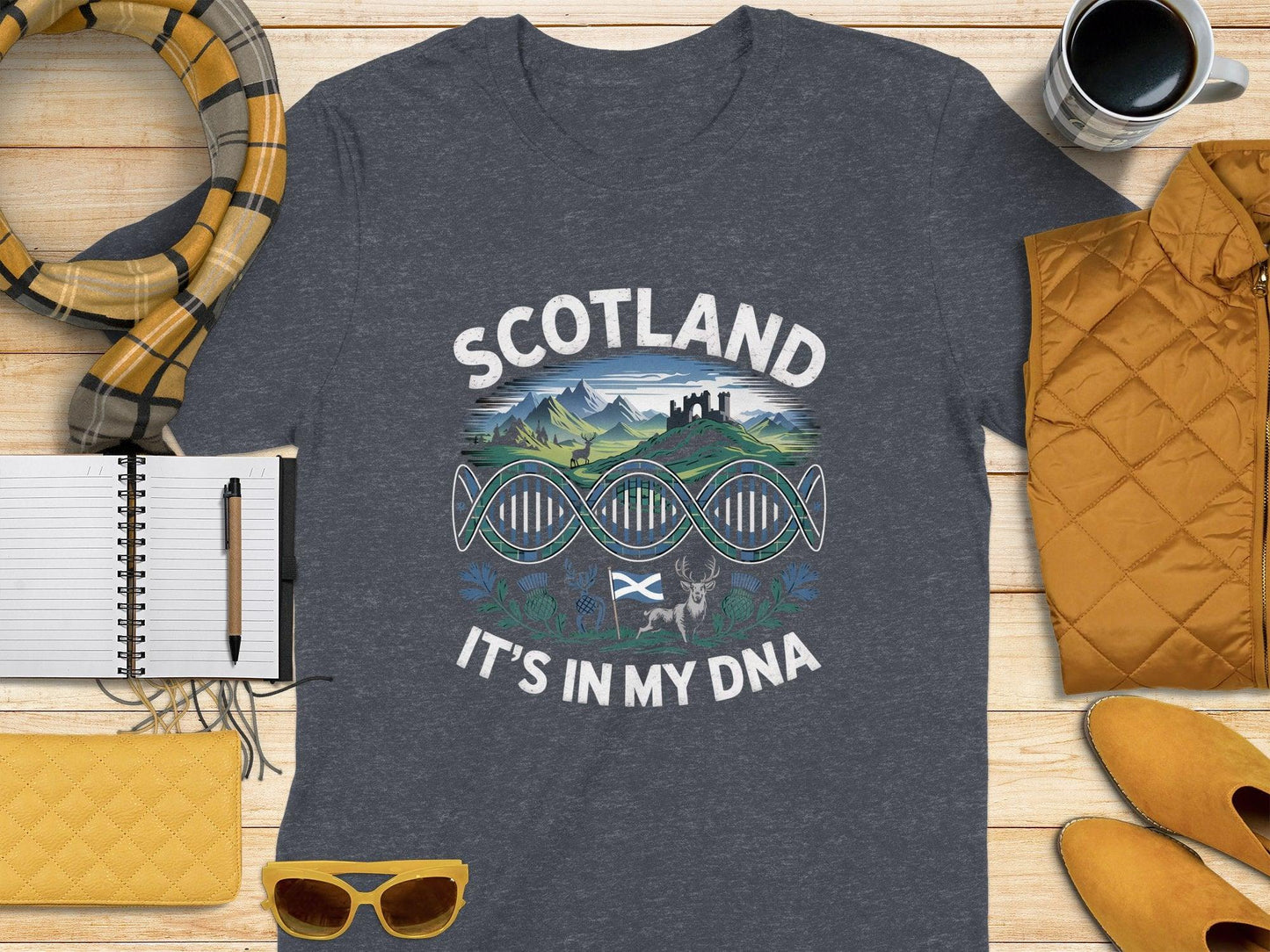 Scenic Highland Scotland It's In My DNA T-Shirt - Celtic Ancestry Gifts