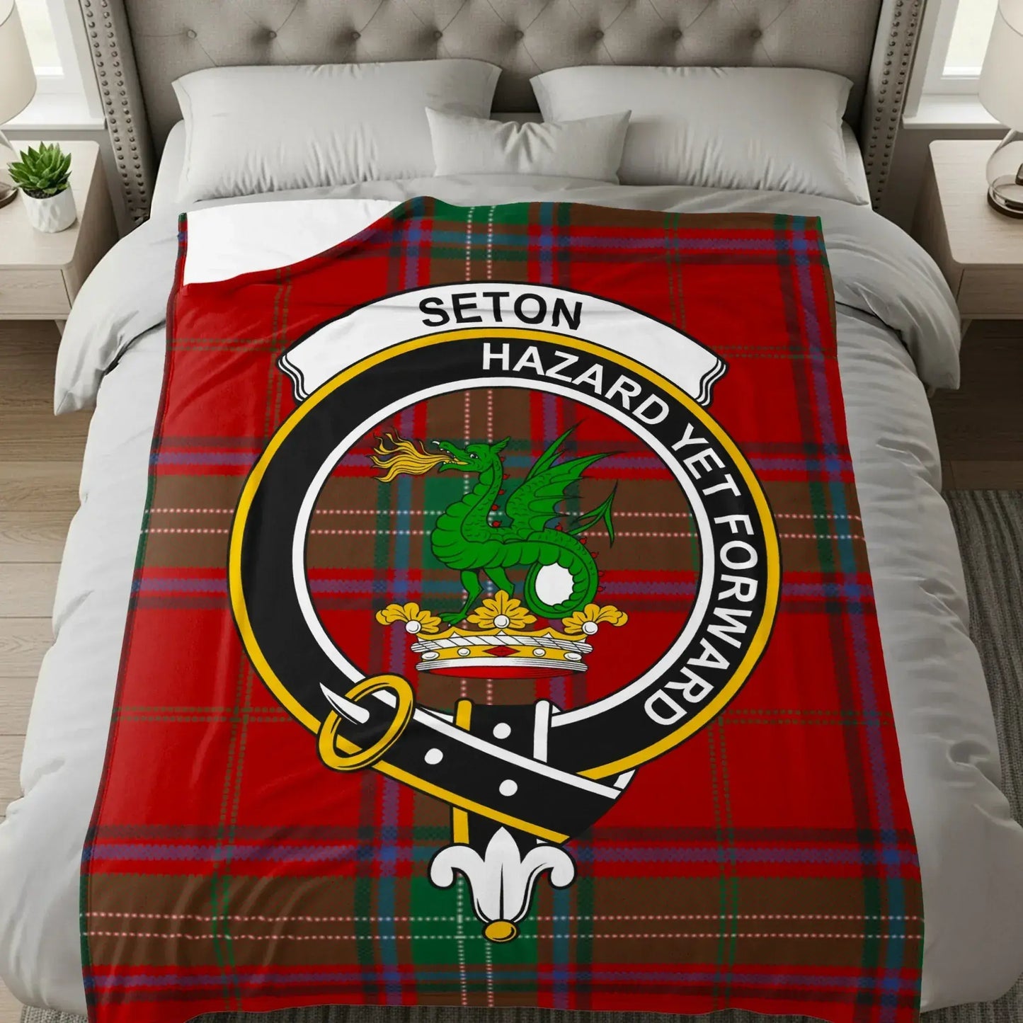 Seton Hazard Yet Forward Clan Crest Blanket product type