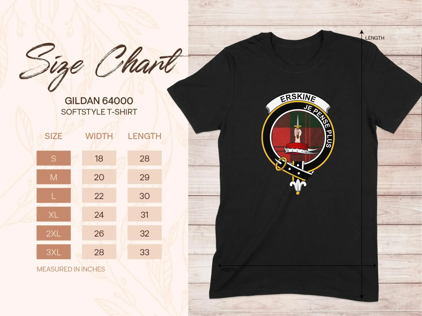 Erskine Je Pense Plus emblem Gildan 64000 T-shirt product type