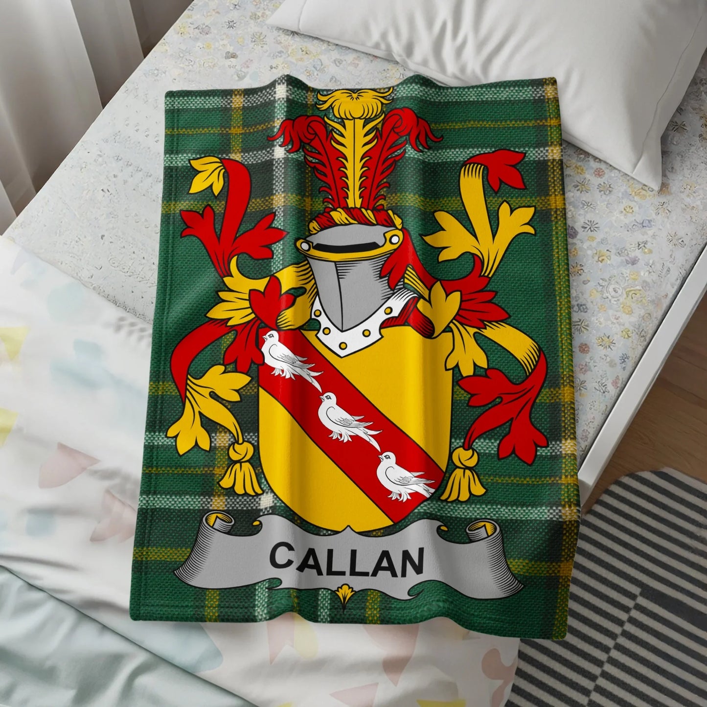 Callan Family Crest Tartan Personalized Blanket product