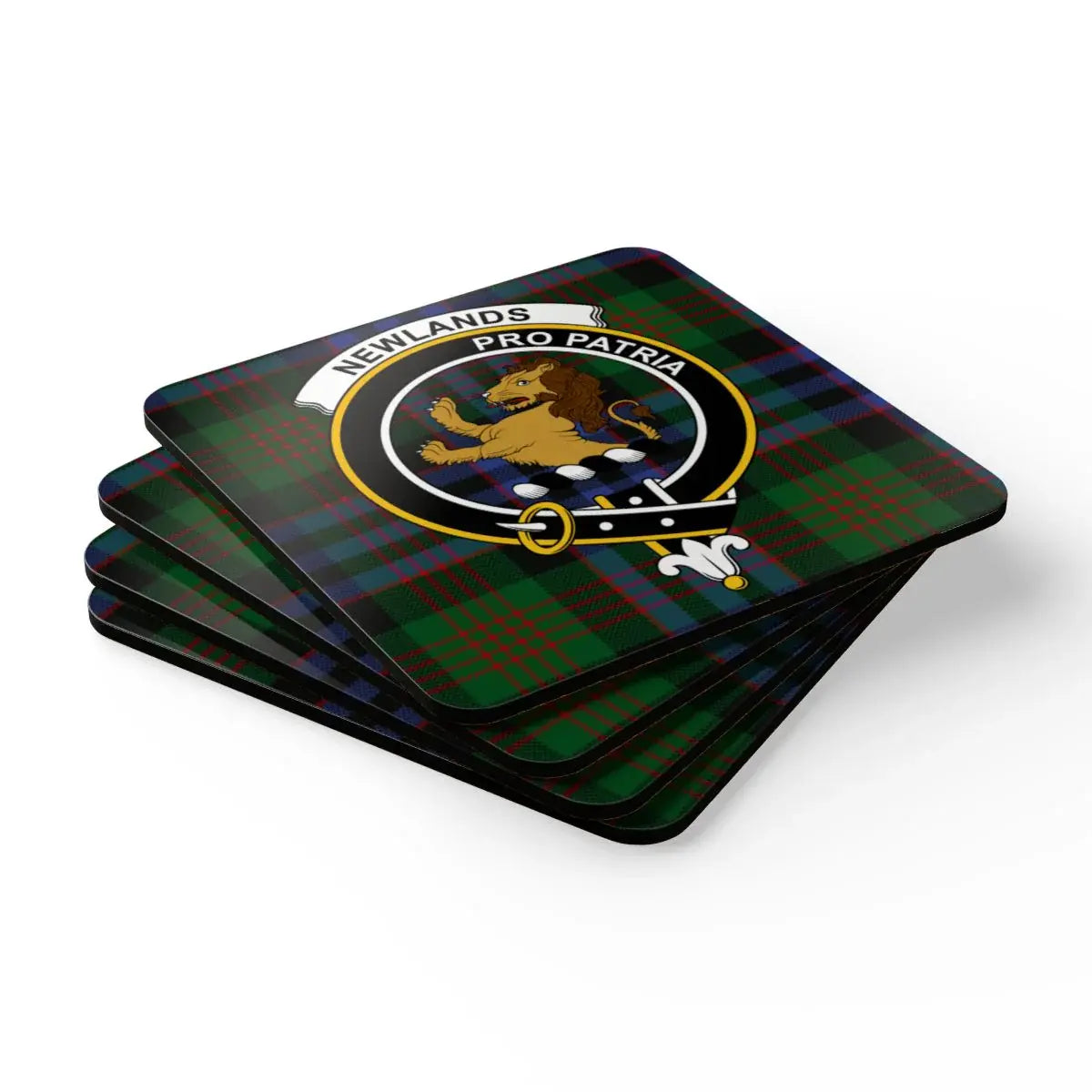 Newlands Pro Patria Clan Crest Tartan Coasters product